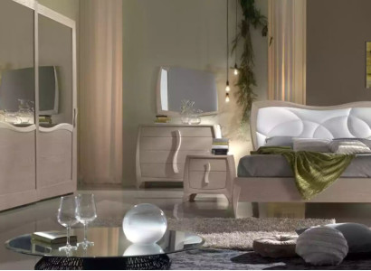 Bett 2x Nachttische 6tlg Schlafzimmer Set Design Modern Luxus Möbel Neu